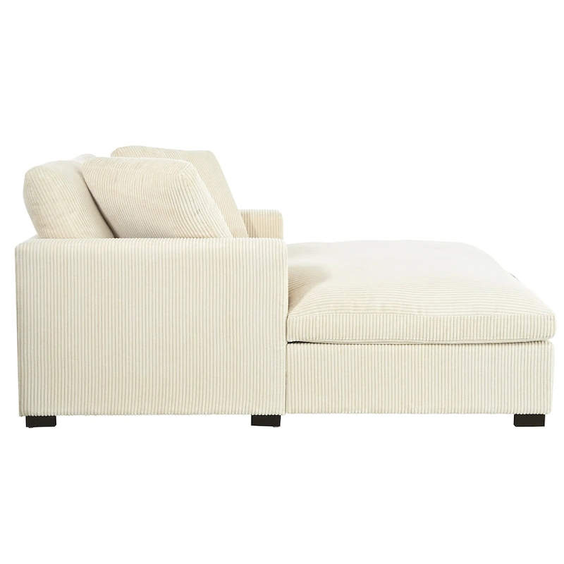 Beige 53.5 Chaise Lounge Chair
