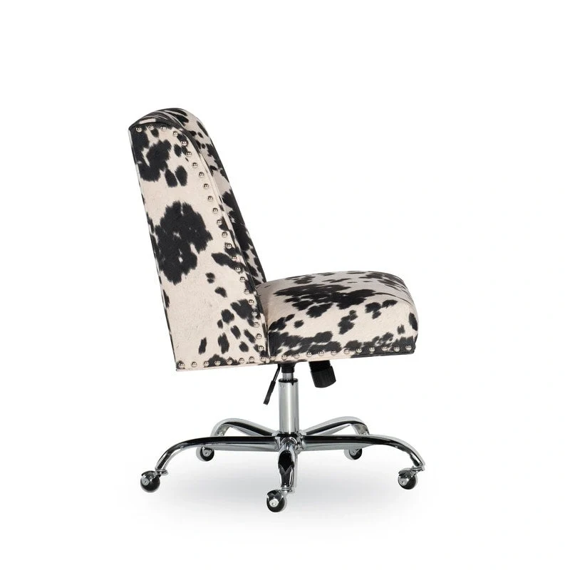 Violet Cow Print Office Chair