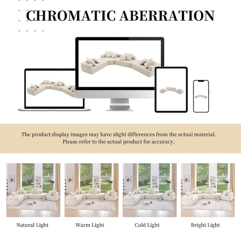 DIY Customization Boucle Upholstered Modular Sectional Sofa