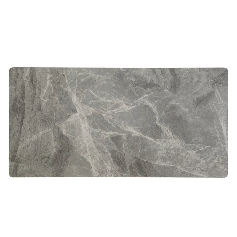 Sintered Stone Dining Table, 63 Modern Gray Rectangular Kitchen Dinner Table