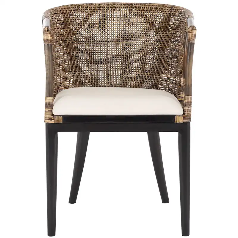 SAFAVIEH Olafia Dining Brown/ Black Arm Chair - 22.3