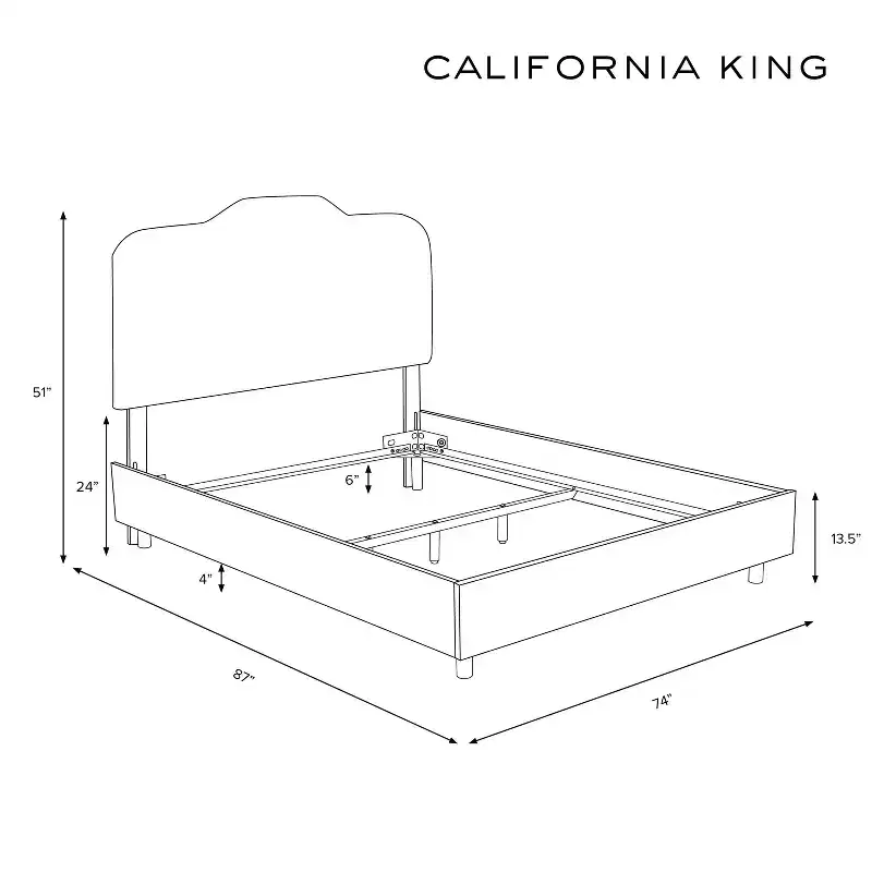 Skyline Furniture Seville Microsuede Upholstered Bed