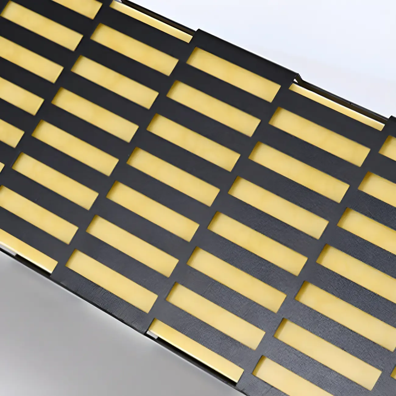 Black Metal Grille Rectangle Warm Light Post Cap Light