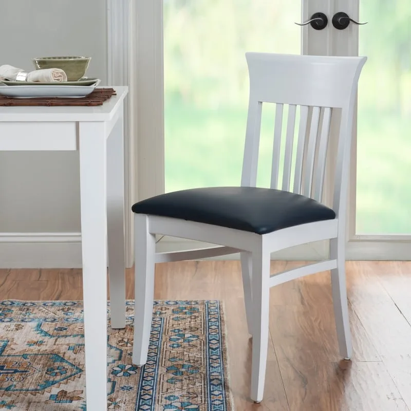 Linon White Wyeth Chair (Set of 2)