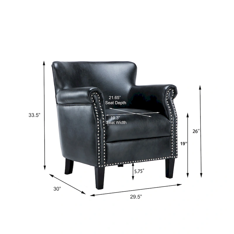 Hendrick Faux Leather Club Chair by Greyson Living