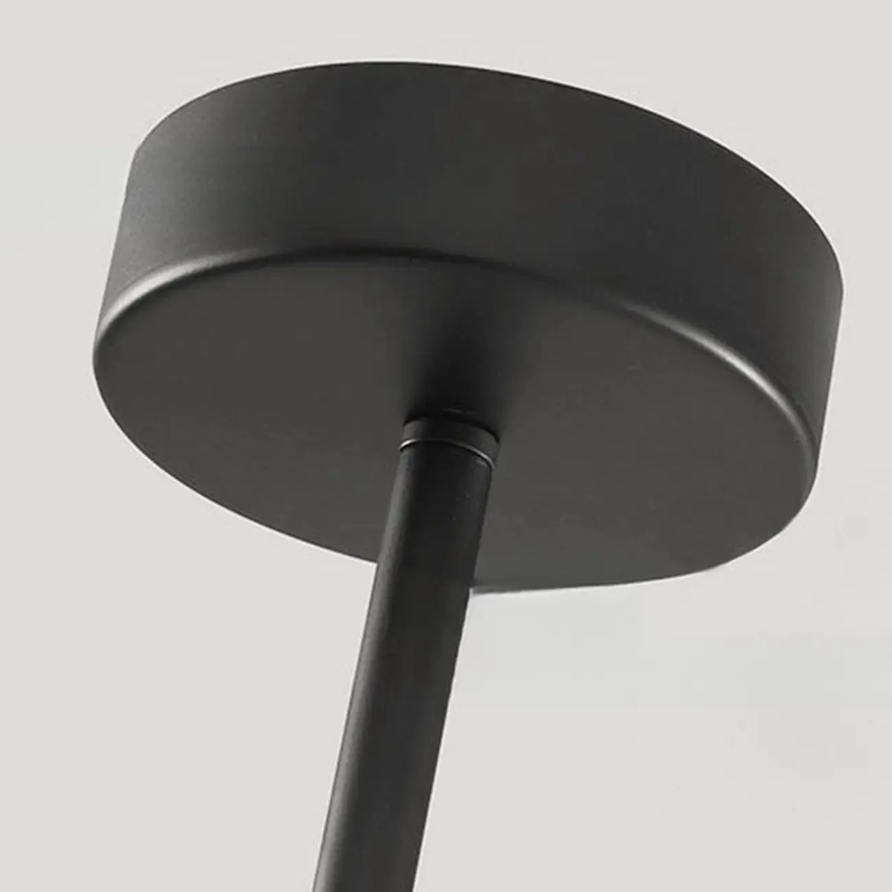 Multi-Light Modern Black LED Chandelier with Geometric Design