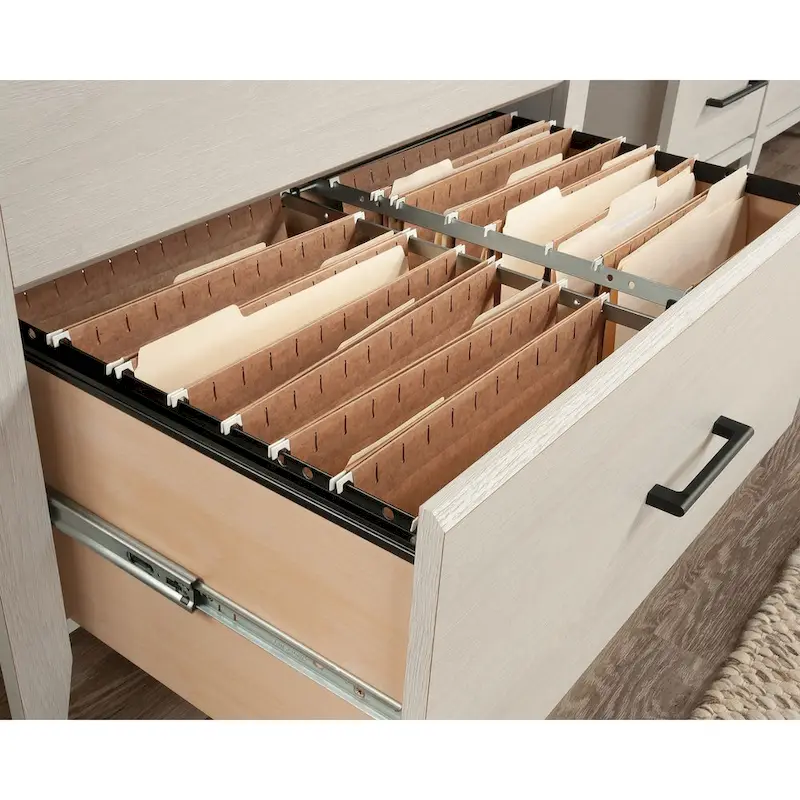 Lateral File Cabinet with Safety Interlock - Pebble Pine Finish