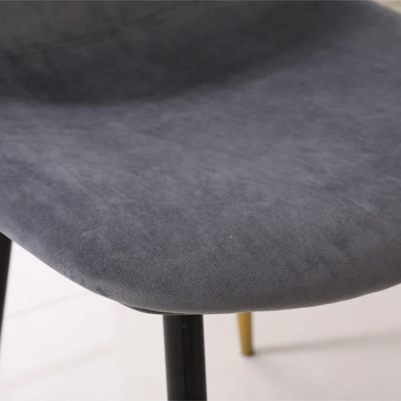 Modern Style 5-Piece Dining Set with Round Table and 4 Velvet Upholstered Chairs