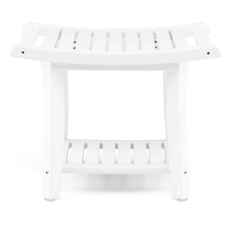 Gymax 2-tier Shower Bench Waterproof Spa Bath Shower Stool Heavy Duty