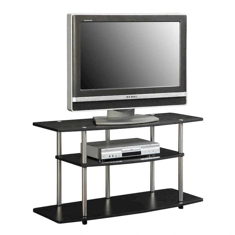 Convenience Concepts Designs2Go No Tools 3 Tier Wide TV Stand