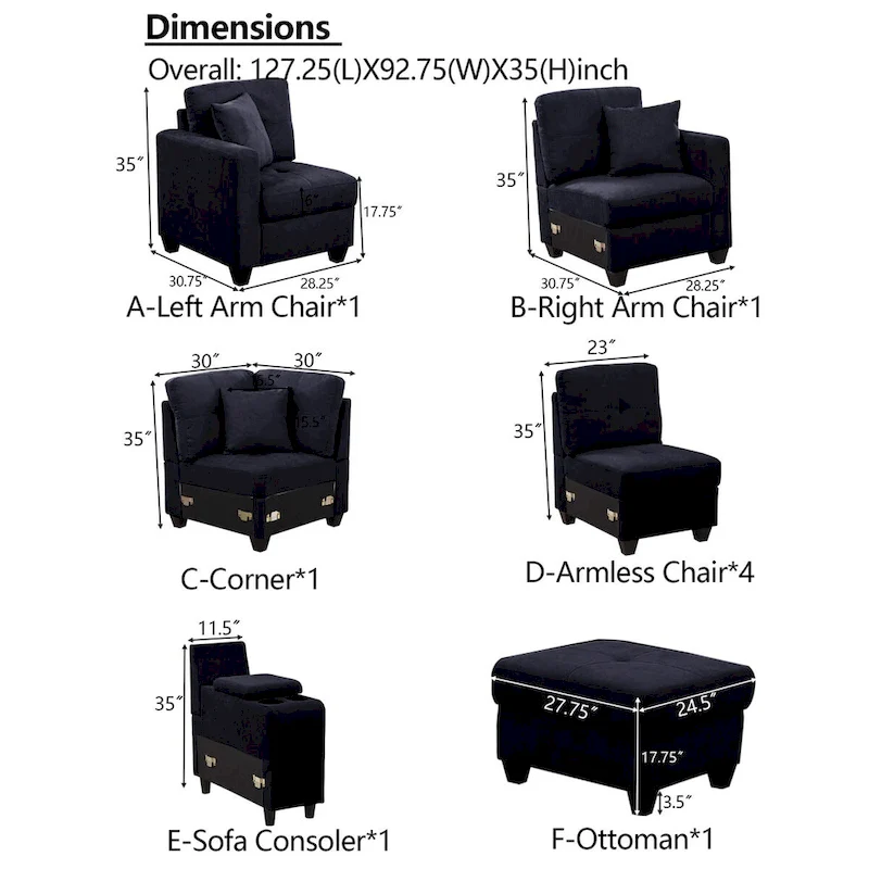 Velvet Modular Sectional Sofa
