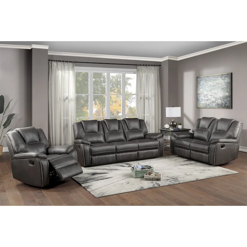 Steve Silver Kameryn Faux Leather Reclining 3-Piece Set