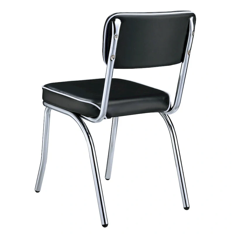 Farwest Chrome Retro Dining Chairs (Set of 2)