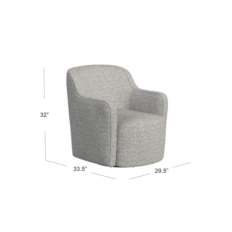 HomePop Upholstered Swivel Accent Chair