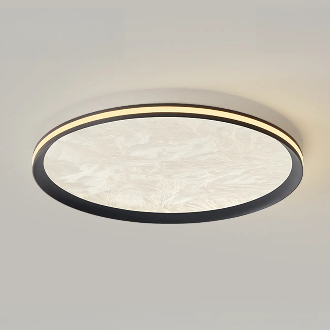 Modern Circular Flush Mount Ceiling Light with Acrylic Shade