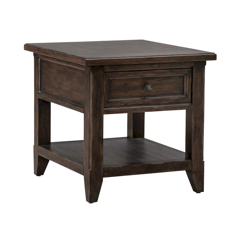 Paradise Valley Saddle Brown Rectangular End Table