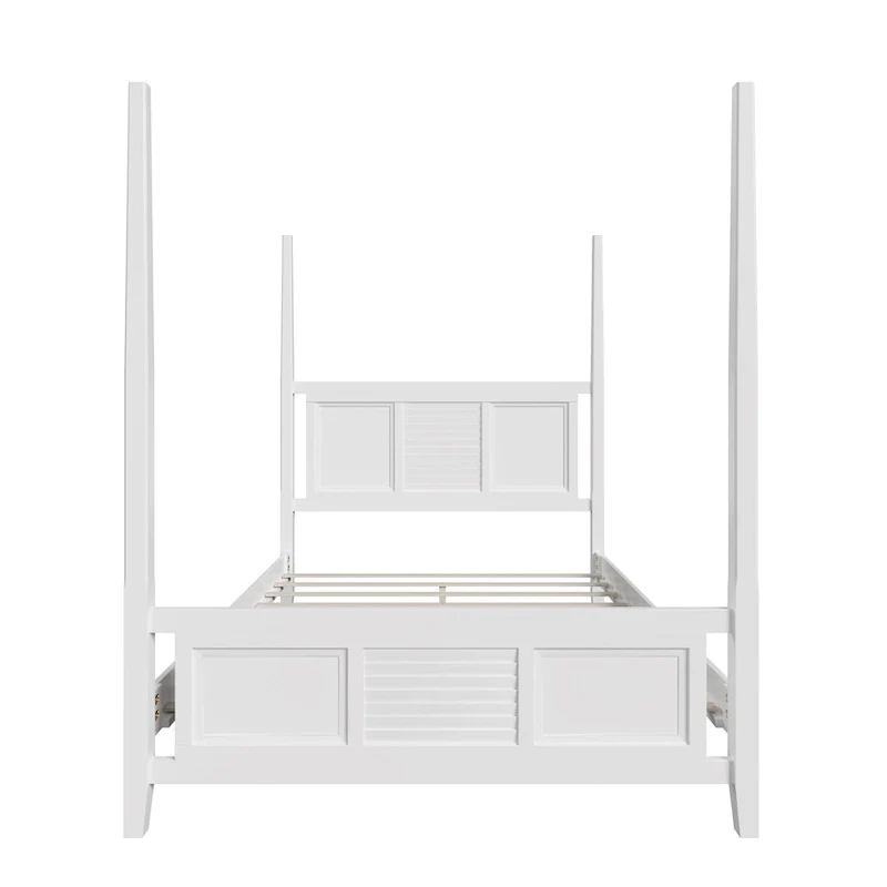 Queen Solid Pine Four Poster Bed with 75 Tall Frame