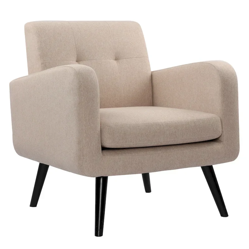 Mid Century Fabric Modern Accent Chair Armchair