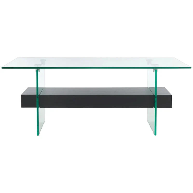 SAFAVIEH Gennie Modern Glass Coffee Table - 43.3  x 23.6  x 16.5  - 43Wx24Dx17H