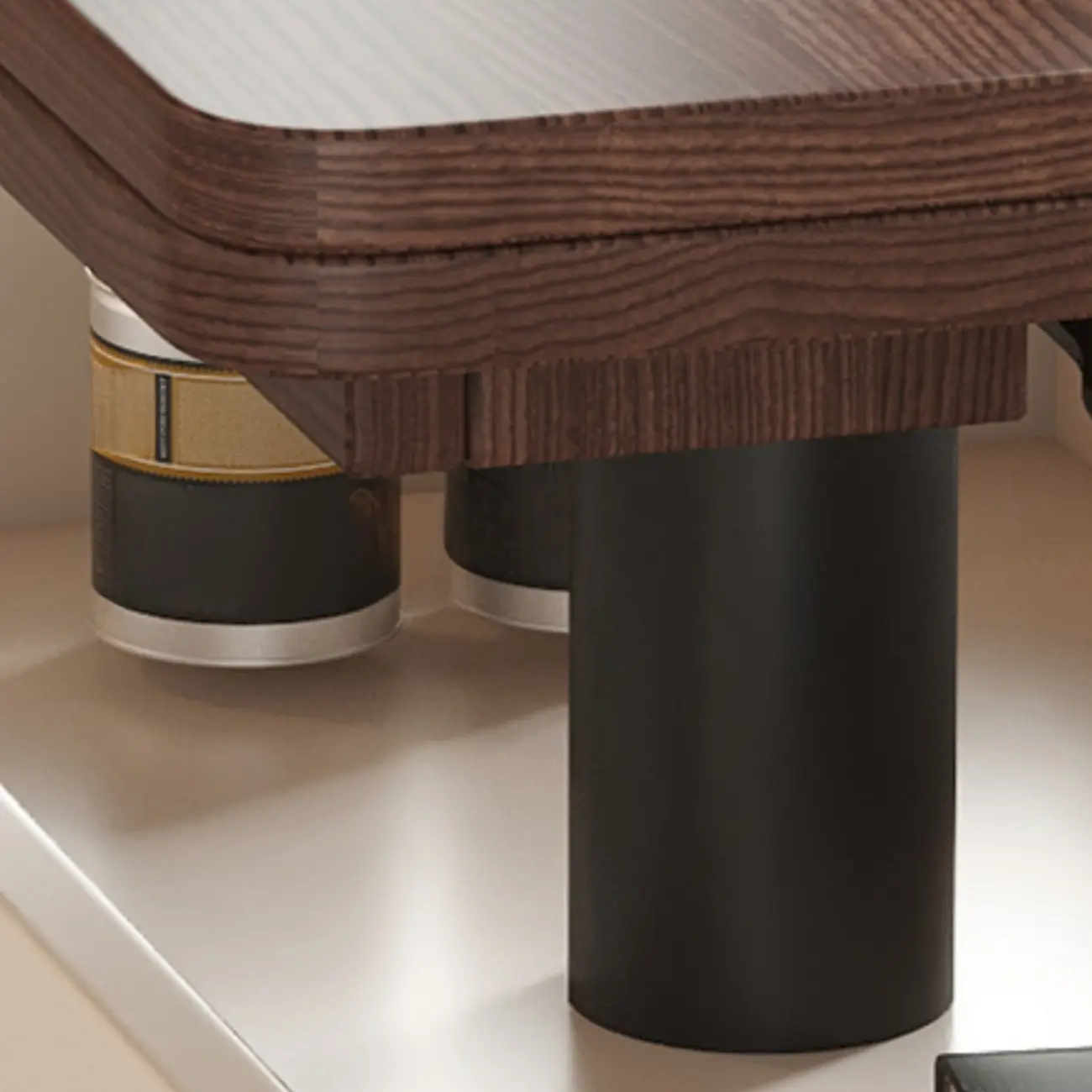 Rectangle Foldable Lift Top Wood Metal Side Table with Wheels