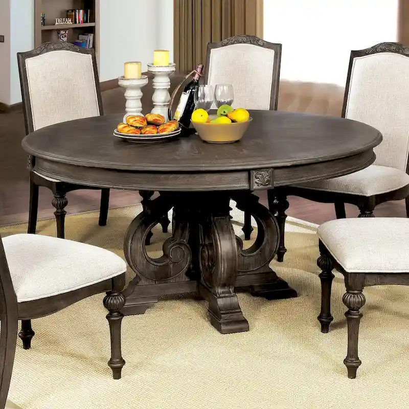 Cornerways Rustic Brown 60-inch Wood Round Dining Table