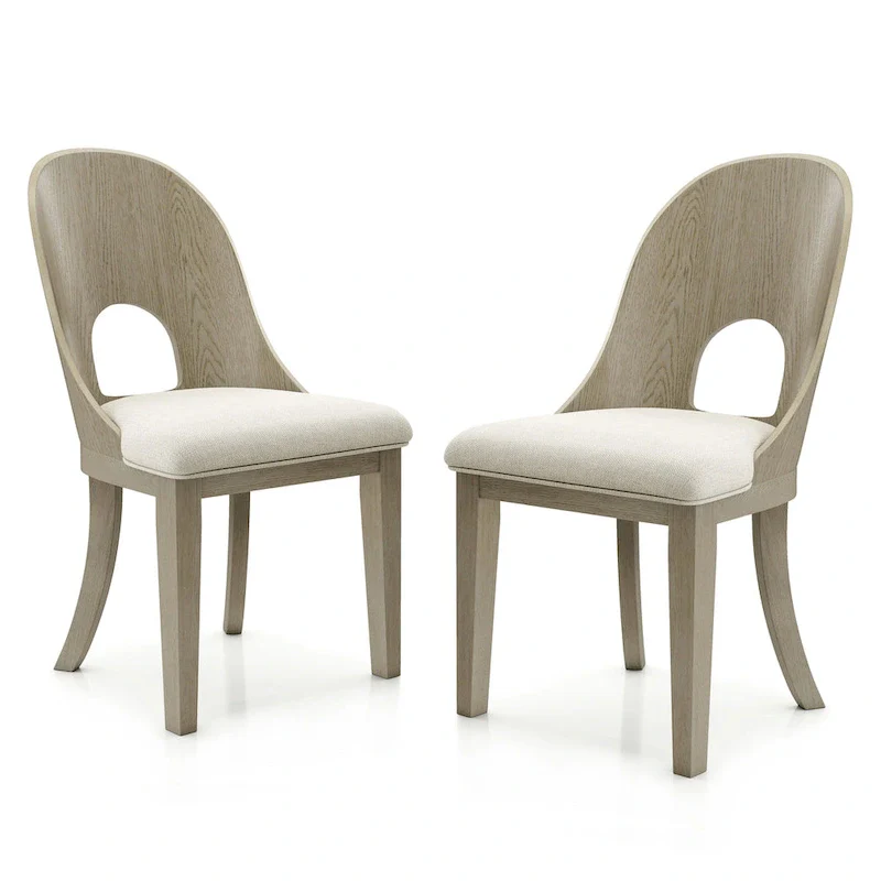 Piez Modern 5-Piece Solid Wood Round Dining Set