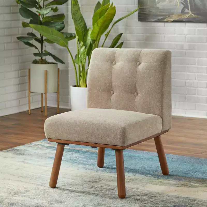 Buylateral 4pc Seats 4 Neha Mid Century Modern Upholstered Dining Set