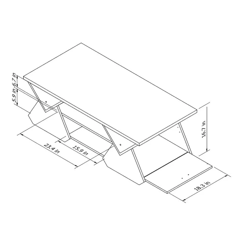 Modern Espresso 47-inch 4-Shelf Coffee Table