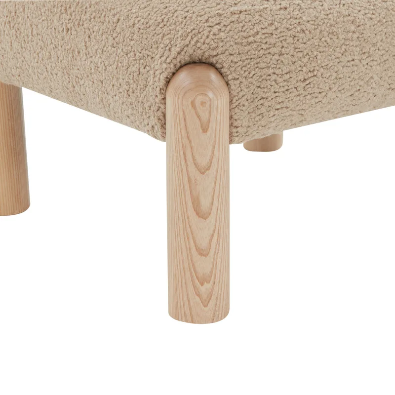 SAFAVIEH Couture Dineke Faux Shearling Accent Chair - 26 In. W x 26 In. D x 28 In. H - 26Wx26Dx28H