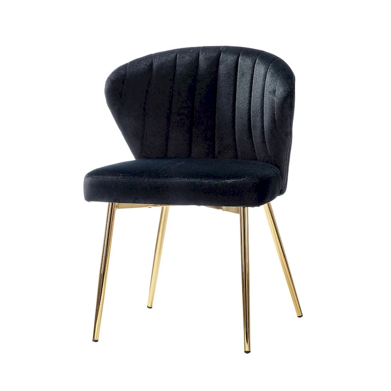 Barbara Side Chair with Metal Base Set of 4 by HULALA HOME