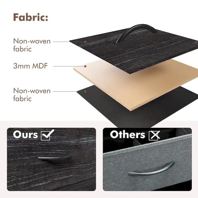 5 Drawers Dresser for Bedroom with Shelf