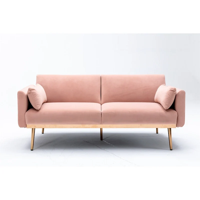 Velvet Upholstered Convertible Loveseats Sleeper Sofa