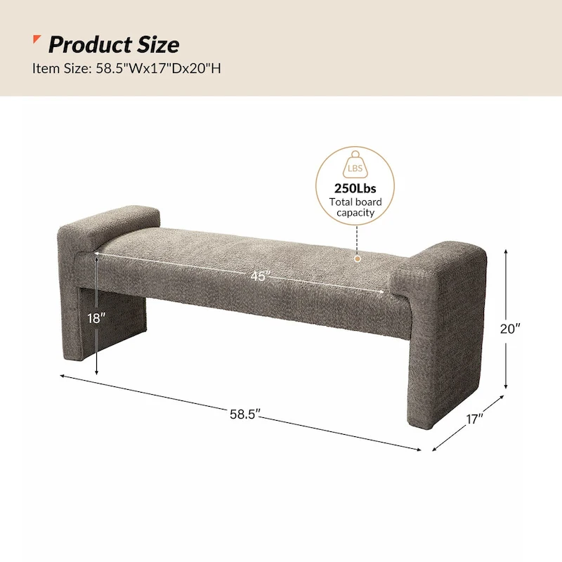 Roland Upholstered Bedroom Bench by HULALA HOME