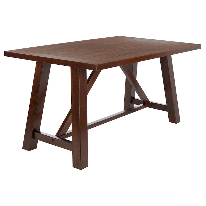 SAFAVIEH Laverna Brown Rectangle Dining Table - 57 W x 36 L x 30 H - 57Wx36Dx30H
