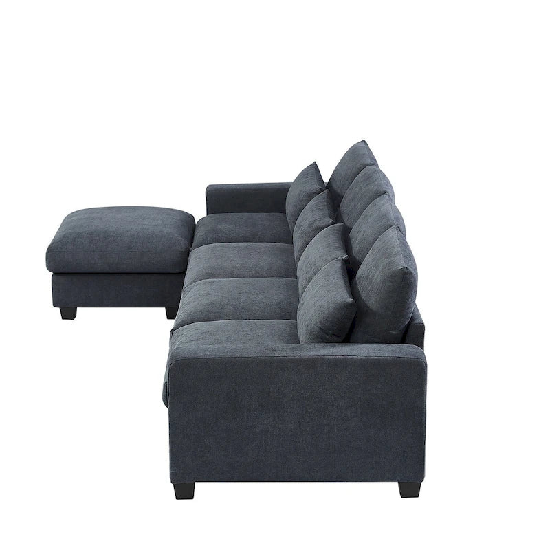 Merax Convertible Sofa Couch with Reversible Chaise