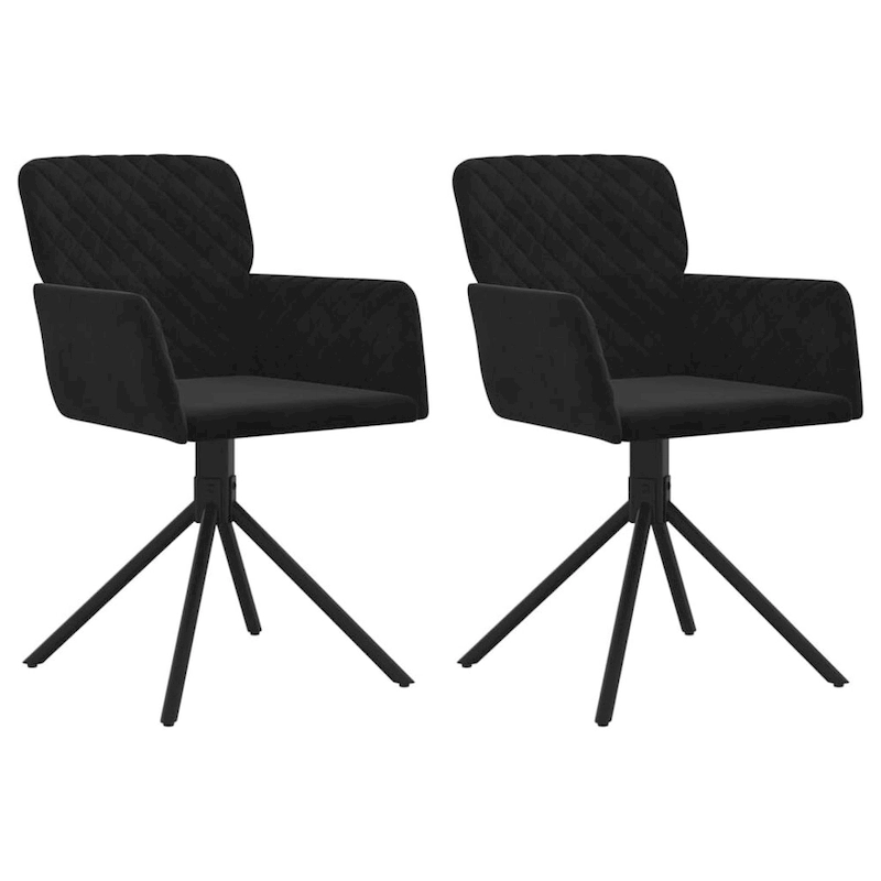 vidaXL Swivel Dining Chairs 2 Pcs Modern Accent Upholstered Side Chair Velvet - 20.3  x 23.2  x 32.9