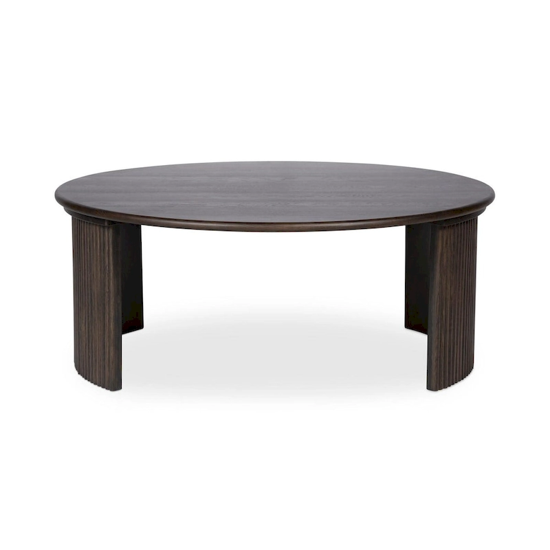NADAAL STUDIOS Pence, Small Oval Coffee Table, Dark Brown