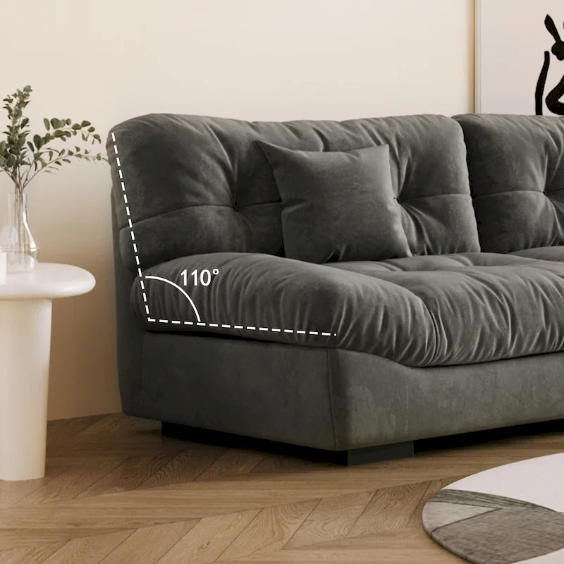 105 Minimalism Cloud Sofa Loveseat with Two Pillow