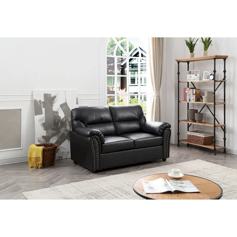Olney Faux Leather Loveseat