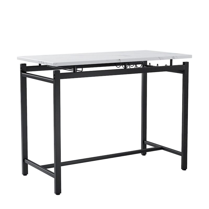 Modern Style 3-Piece Dining Set with Rectangular Table and 2 Upholstered Dining Chairs