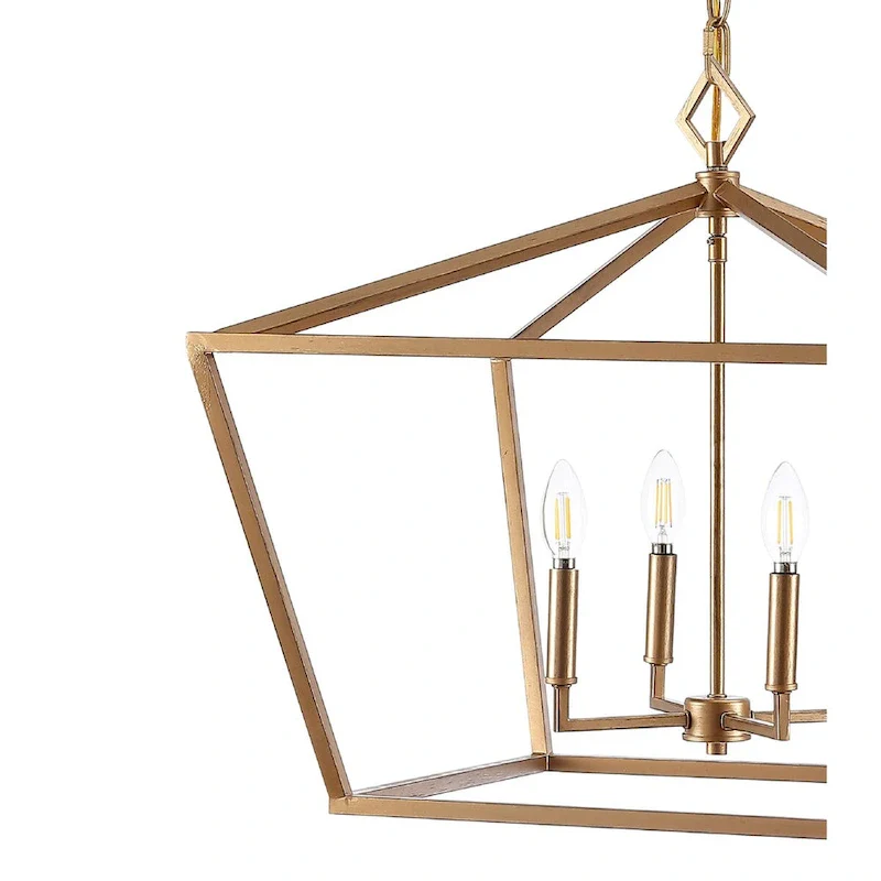 Floyd 4-Light Adjustable Iron Rustic Glam LED Pendant, by JONATHAN Y