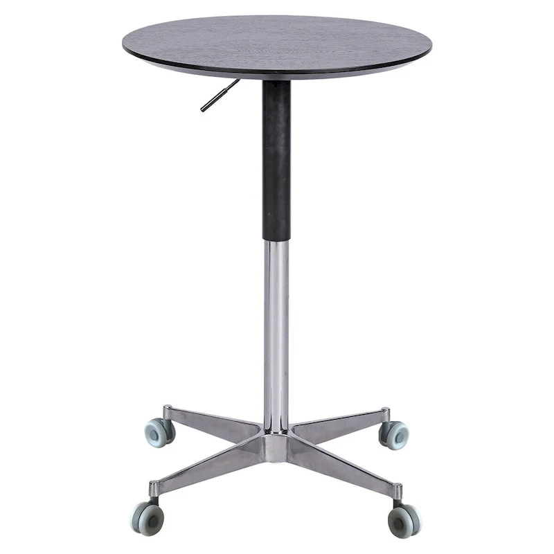 Adjustable Height Bar Table with 360° Swivel - Aluminum Base (24