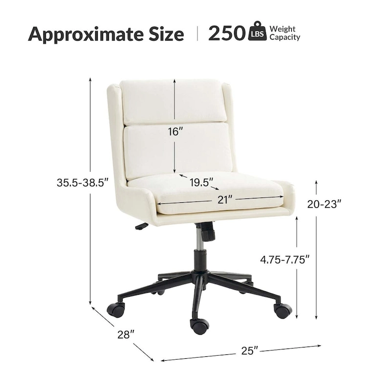 Siegfried Modern Swivel Tilting Office Chair with Removable Soft Upholstery by HULALA HOME