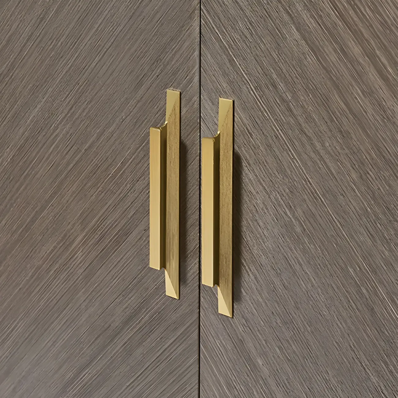 Glam Wooden Sideboard with Drawers & Adjustable Shelves