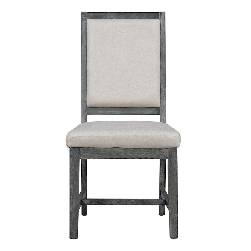 5-Piece Dining Set Extendable Round Table and 4 Upholstered Chairs Farmhouse Dining Set