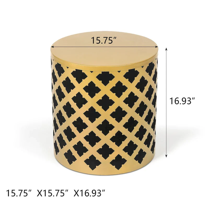 Adeco Set of 2 Round Nesting Side End Tables Set - Set of 2