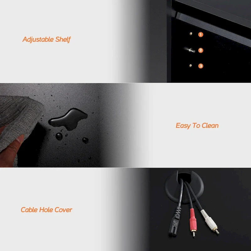 WAMPAT Floating TV Stand Shelf Wall Mounted Entertainment Center Floating Cabinet Media Hutch Under TV, 39 Inch