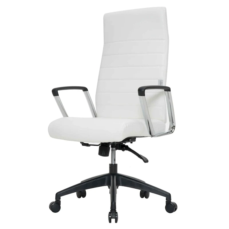 LeisureMod Hilton Modern High Back Leather Conference Office Chair