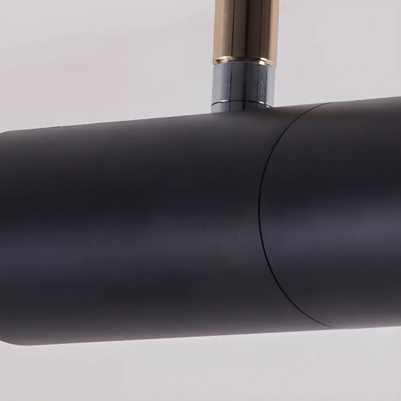 Adjustable Cylindrical Metal Black Hanging Pendant Light