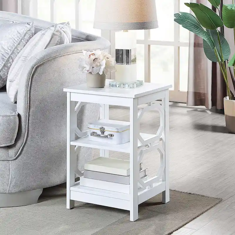 Omega End Table with Shelves
